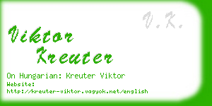 viktor kreuter business card